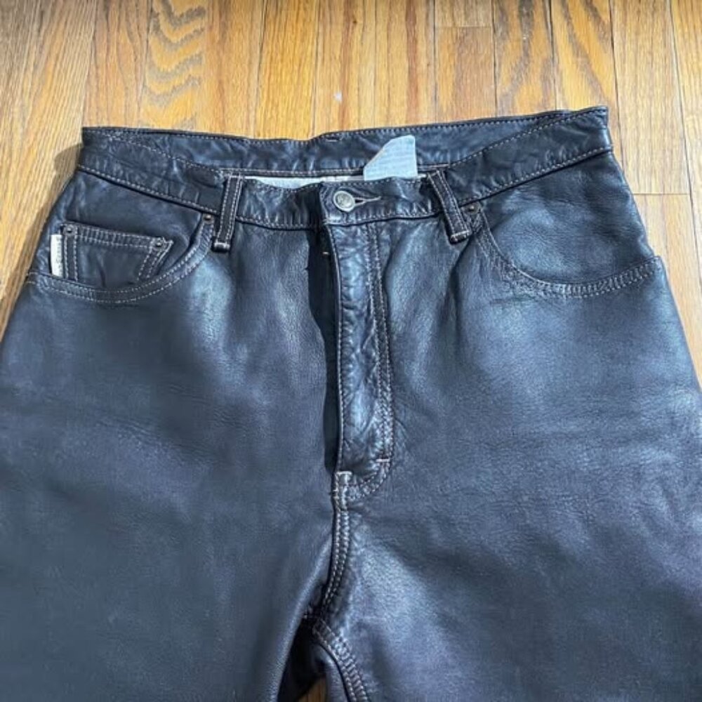 Vintage brown leather pants